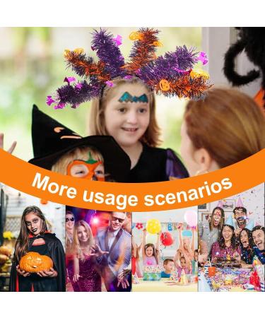 Halloween Headband Pumpkin Ghost Bat Skeleton Colorful Wool Strips Halloween Hair Bands | Halloween Accessories for Adults Halloween Headwear Favors Bat Pumpkin - Buy Online on GoSupps.com