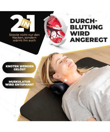 ESTIO Neck Extension with Heat - Tease Stretcher for Neck Pain Relief & Headache Savior - Orthopedic Dark Blue Cloudy Neck Support - Buy Online on GoSupps.com
