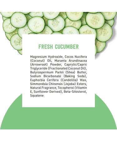 Schmidt's Fresh Cucumber Natural Deodorant 2.65 oz Pack of 4 | 24-Hour Odor Protection | Certified Natural, Vegan, Cruelty-Free - Buy Online on GoSupps.com