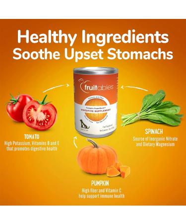 Fruitables Pumpkin Digestive Supplement for Dogs - 15 oz Healthy Fiber Nutrition - Buy Online on GoSupps.com