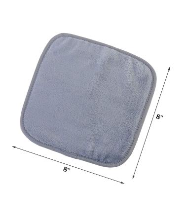 Polyte Premium Hypoallergenic Microfiber Fleece Makeup Remover Cloth 4 Pack (Gray) - 8x8in - Buy Online on GoSupps.com