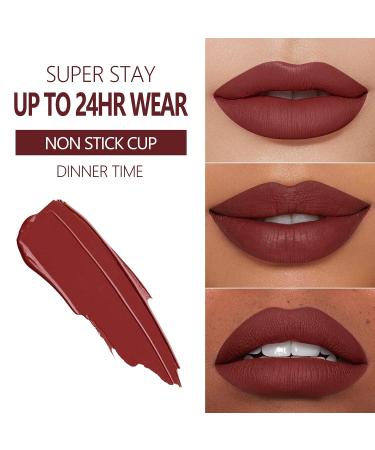 Maki Yika Brown Nude Liquid Lipstick - Long Lasting 24-Hour Matte Lipstick for Women | Waterproof & Smudge Proof Lip Stain - Dinner Time - Buy Online on GoSupps.com