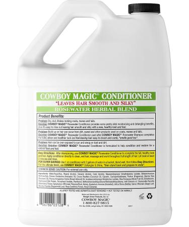 Cowboy Magic Rosewater Conditioner Gallon - Herbal Blend for Smooth & Silky Hair - 128 Fl Oz - Buy Online on GoSupps.com