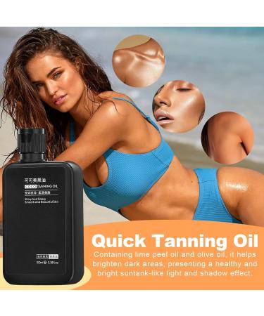Tanning oil selftanner tanning accelerator for outdoor sunbathing or solarium 100 ml natural liquid moisturizing and fast body tanner for radiant skin - Buy Online on GoSupps.com