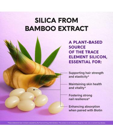 Biotin 10000mcg with Silicon - Pharmaceutical Grade Biotin Supplement for Women - Hair Growth Support Skin & Nails - Max Strength & 100% Bioavailability - Made in USA - 120 Softgels 120 Days Supply - Buy Online on GoSupps.com
