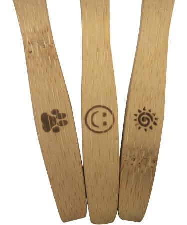 Children's Bamboo Toothbrushes Set - 3 Piece Eco-Friendly Recyclable Soft Bristles & Bamboo Handle - Buy Online on GoSupps.com