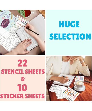 Dotted Journal Stencil Set - Easy Planner Accessories for Bullet Journals - Includes Checklists and Calendars - Buy Online on GoSupps.com