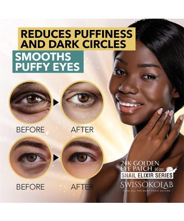 24k Gold Under Eye Patches - Collagen Gel Masks for Dark Circles & Puffiness | Anti-Aging Hyaluronic Acid - Buy Online on GoSupps.com