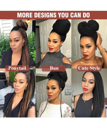 VIOLET 18 Inch Senegalese Twist Crochet Hair Pre Looped 8 Packs | 35 Strands A Pack | Crochet Braids for Black Women | Crochet Twist Hairstyles (1B) - Buy Online on GoSupps.com