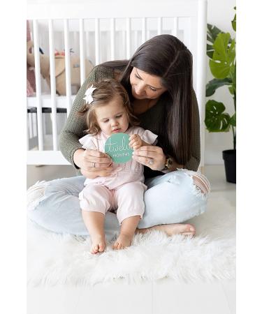 Pearhead Acrylic Monthly Milestone Photo Cards  Gender-Neutral Babys First Year Photo Prop Discs  Pregnancy Journey Milestone Markers  Sage Sage Milestone Discs - Buy Online on GoSupps.com