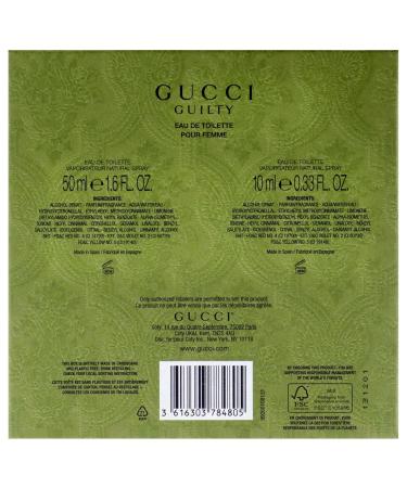 Gucci Guilty by Gucci for Women - 2 Pc Mini Gift Set 1.6oz EDT Spray 0.33oz EDT Spray - Buy Online on GoSupps.com