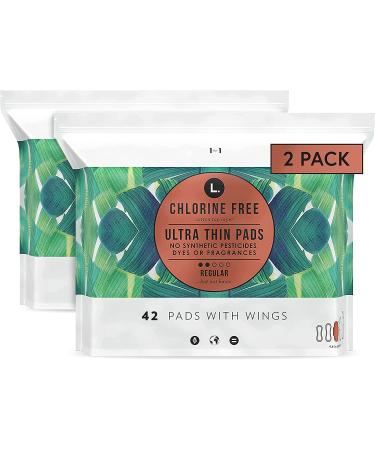 Organic Cotton Ultra Thin Pads Regular Absorbency | Chlorine-Free, Pesticide-Free, Fragrance-Free, Dye-Free | 84 Count - Buy Online on GoSupps.com