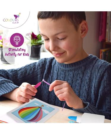 Colours Crafts Complete Quilling Kit with Wooden Frame Template - DIY Quilling Materials for Adults & Kids - Balloon Design - Buy Online on GoSupps.com