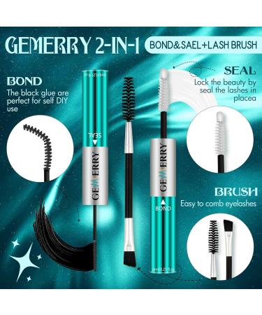 GEMERRY Lash Bond and Seal Waterproof Glue - Long Lasting 72-96 Hours for Lash Clusters & Eyelash Extensions | Home Use Mascara Adhesive - Buy Online on GoSupps.com