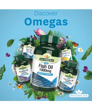 Natures Aid Fish Oil 1000mg High Strength Omega-3 Supplement with DHA & EPA Supports Heart Brain Vision Immune & Joint Health Non-GMO High Strength Natural Fish Oil 90 Softgel Capsules Fish Oil 1000mg 90 Softgels - Buy Online on GoSupps.com