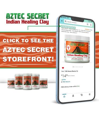 Aztec Secret Indian Healing Clay 1 lb - Deep Pore Cleansing Mask | 100% Natural Bentonite Clay - Buy Online on GoSupps.com