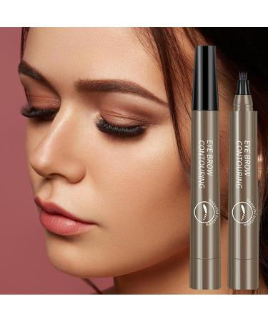 Eyebrow Microblading | Waterproof 4 Fork Tip Eyebrow Pencil | Liquid Brow Long-Lasting Brow Microblading Pencil Eyebrow Makeup Pochy Beige - Buy Online on GoSupps.com