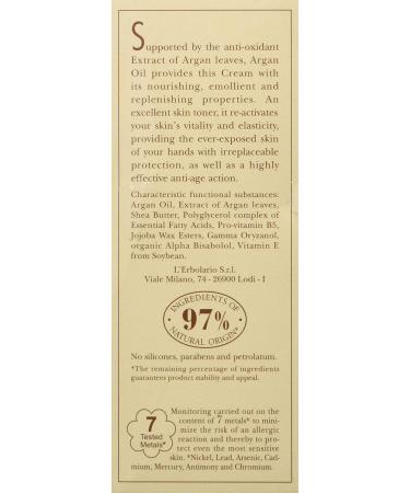 L'Erbolario Argan Oil Hand Cream - Nourishing Hydration for Soft Skin | 75 ml | International Shipping Available - Buy Online on GoSupps.com
