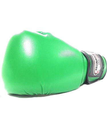 Woldorf USA Water Resistant Nylon Boxing Gloves Kickboxing Muay Thai Punching Bag Gloves - 16oz Vinyl Green - Buy Online on GoSupps.com