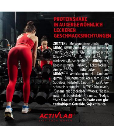 Buy Activlab Mega Protein 700g Powder - Chocolate with Nuts | Best Protein Shake for Muscle Gain | Whey Protein Creatine L-Glutamine & BCAA | 21 Portions of High-Quality Protein - Buy Online on GoSupps.com