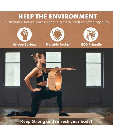 YVS Yoga Wheel & Cork Yoga Ring | Perfect for Yoga Pilates & Fitness - International Shipping - Buy Online on GoSupps.com