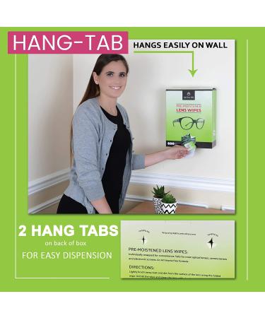 600 Eyeglass Cleaner Lens Wipes - Pre-Moistened Individual Packets | Safe for Glasses, Sunglasses, Screens & Electronics | Streak-Free Cleaning | Hangable Box - Buy Online on GoSupps.com