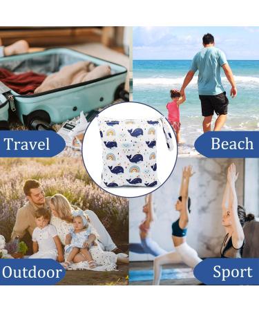 Fenfang Diaper Bag Wet Bag Set | 3 Cloth Diapers & Organizer Bags | Waterproof & Reusable - White Whale Design - Buy Online on GoSupps.com