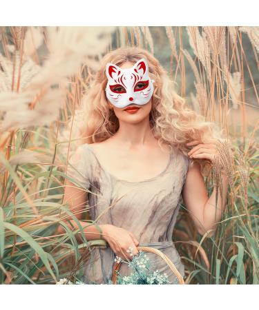 Stobok 10-Pack DIY Cat Masks - Unfinished White Masquerade Masks for Halloween Parties - Buy Online on GoSupps.com