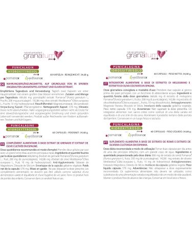 Granatum Plus: Powerful Pomegranate & Olive Extract Dietary Supplement - 4 Boxes of 60 Capsules | Punicalagin & Hydroxytyrosol - Buy Online on GoSupps.com