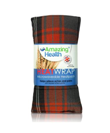 Amazing Health Wheat Bags Microwavable Hot and Cold Pack for Men and Women - Microwave Heat Pad with Natural Wheat Heat Pack Cotton Tartan Microwave Wheat Bag - Lavender (Orange Tartan) Orange Tartan Medium