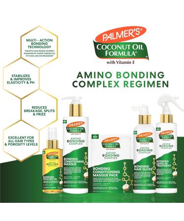 Palmer's Amino Bonding Complex Hair Mask - Intense Conditioning Masque with Coconut Oil & Vitamin E Heat Protectant Anti-Frizz Shine & Growth - 2.1 oz Packette - Buy Online on GoSupps.com
