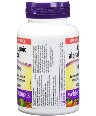 Webber Naturals Alpha-Lipoic Acid Capsule 100mg - Buy Online on GoSupps.com