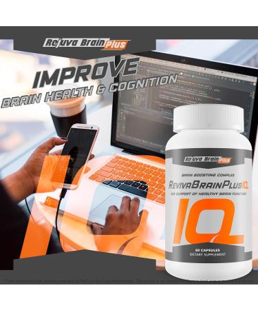 Rejuva Brain Plus Reviva Brain Plus IQ - Support Healthy Brain Function - Brain Boosting Complex Ultra Blend Formulated with Memory Support Nootropic Ingredients - Clarity - Focus - Performance - Buy Online on GoSupps.com