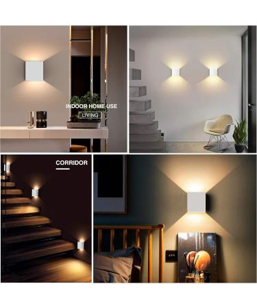 Buy TVFly 7W LED Wall Lights - Modern Up & Down Aluminum Light Fixtures (2 Pack) - 3000K Warm White for Living Room Bedroom Bathroom & Stairs - Buy Online on GoSupps.com