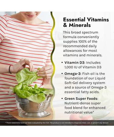 Irwin Naturals Only One Liquid-Gel Multi - 60 Liquid Softgels | Essential Vitamins, Minerals, Antioxidants, Omega-3 & Green Superfoods - Buy Online on GoSupps.com