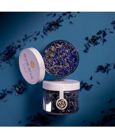 Edible Blue Rosie Rose Cornflower Blossoms - 6g Dried Floral Decoration for Cooking Tea Cupcakes & Salads - Natural & Tasteless - Buy Online on GoSupps.com