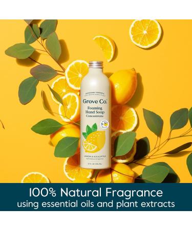 Grove Co. Hydrating Foaming Hand Soap Refills - 2 x 12 Oz, 100% Natural Lemon & Eucalyptus Fragrance, Cruelty Free, Moisturizing Hand Wash - Pack of 2 - Buy Online on GoSupps.com