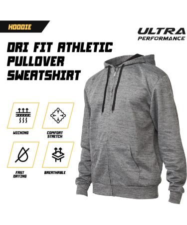 Men's 3-Pack Full Zip Up Hoodie Set: Lightweight Athletic Performance (Black/Red/Charcoal) - Buy Online on GoSupps.com