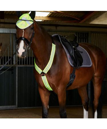 Masta Hi Vis Breast Plate for Horses | Equestrian High Visibility Reflective Waterproof Fully Adjustable Breastplate | Hi Viz Soft Durable & Elastic 600D Fabric | Yellow Size FULL FULL Yellow - Buy Online on GoSupps.com