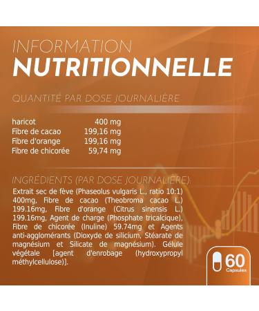 Healthy Fusion Powerful Fat & Carb Blocker | Slimming Action | Sugarlock Formula | Cocoa Seeds Orange Pulp & Chicory Fiber | Suitable for All Diets | 60U - Buy Online on GoSupps.com