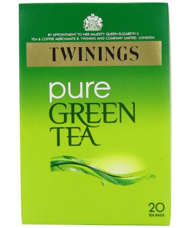 Twinings Pure Green Tea 20 Teabags (Pack of 8 Total 160 Teabags)