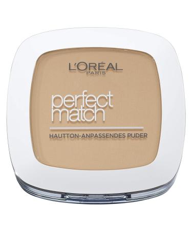 L'Or al Paris Perfect Match Compact Powder N4 Golden Beige / Make-up Powder with an individual opacity and SPSF for each skin type / 1 x 9 ml 4n beige 9 g (1 Pack)