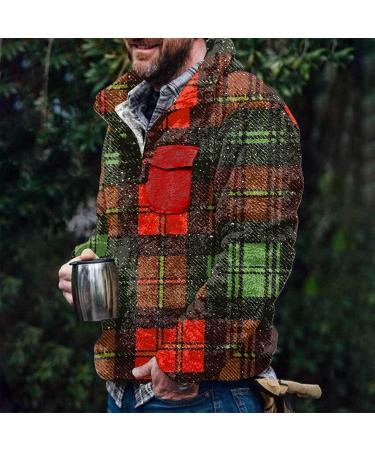 Buy Hanxiulin Fleece Jacket | Plush Hiking Jacket for Men | Breathable & Warm Winter Coat in Green - Size 3XL - Buy Online on GoSupps.com