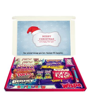 Personalised SANTAS HAT Christmas Chocolate Selection Box