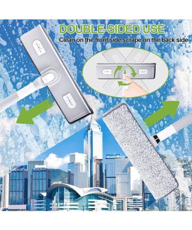 4-In-1 Window Cleaning Kit | 360 Rotation, Telescopic Pole, 4 Window Wipes & Duster | Indoor & Outdoor Use - Buy Online on GoSupps.com