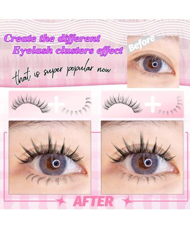 ALICE Natural Lash Clusters Wispy Eyelash Extensions Manga Clusters Lashes C Curl 11-13mm Short Anime Lash Extension with Bottom Lashes DIY Individual Lashes A - Manga Lash Clusters - Buy Online on GoSupps.com