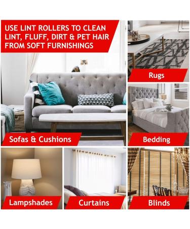 AERSY Lint Roller Set - 450 Sheets, 65m, 90 Sheets Per Roll - Extra Sticky Pet Hair Remover for Clothes, Car Seats, Upholstery, Floors - Buy Online on GoSupps.com