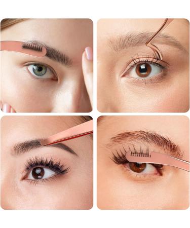 Simarro Eyelash Tweezers Set - 3 Stainless Steel Tools for Eyelash Extensions Straight & Curved Pointed Design - Buy Online on GoSupps.com