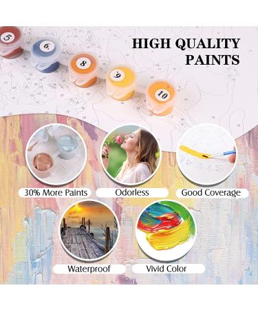 Eterkosu Flowers Paint by Number Kit - DIY Tree of Life Adult Painting Set for Beginners - 4 Pack Canvas Paint by Numbers for Adults and Kids Crafts - Buy Online on GoSupps.com