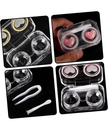Partykindom 12-Piece Contact Lens Container & Tweezers Set - Portable Makeup Organizer with Mirror - Ideal for Travel & Daily Use - Buy Online on GoSupps.com